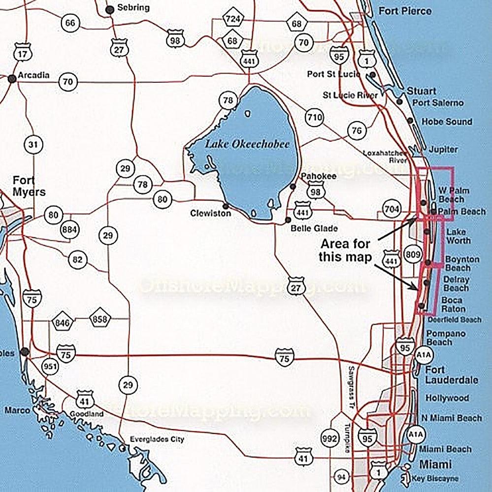 Top Spot Map Palm Beach Area