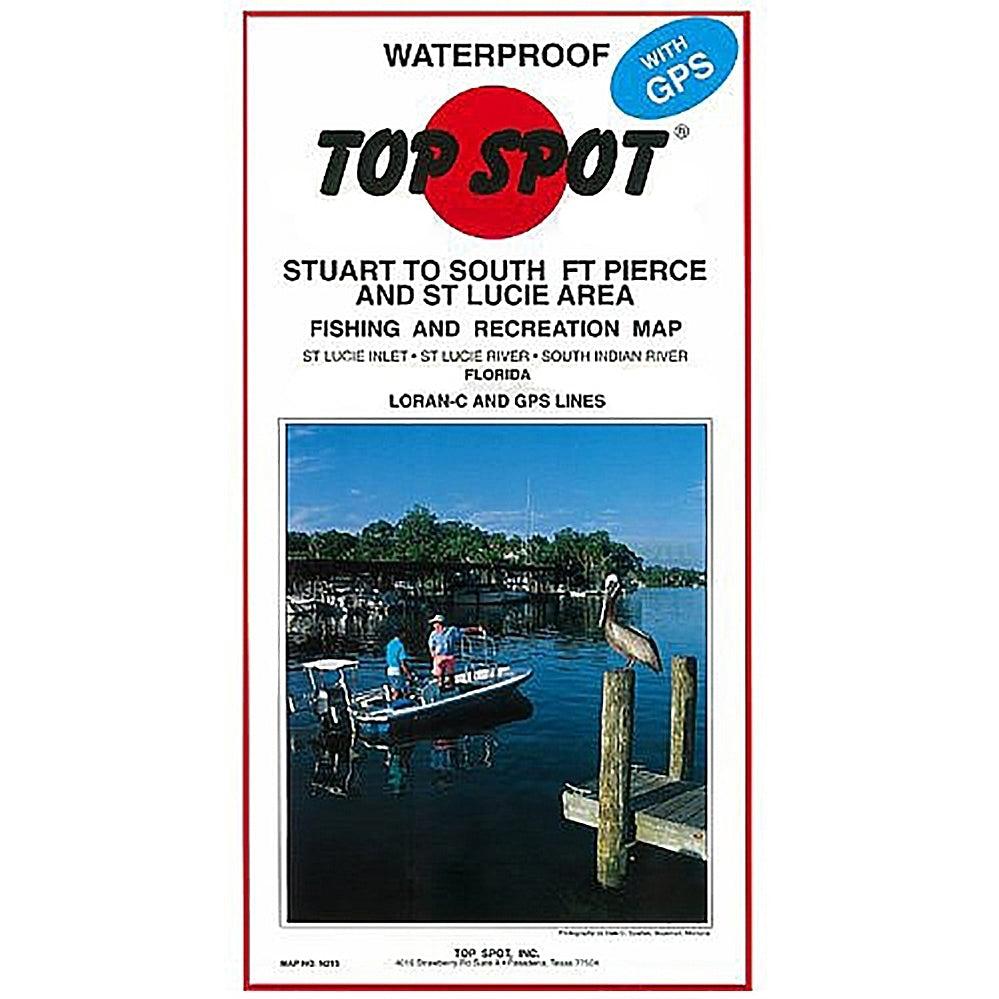 Top Spot Fishing Map N215, Stuart to South Fort Pierce and St Lucie