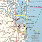 Top Spot Fishing Map N245, Virginia, Cape Charles to Chincoteague Inshore - Offshore