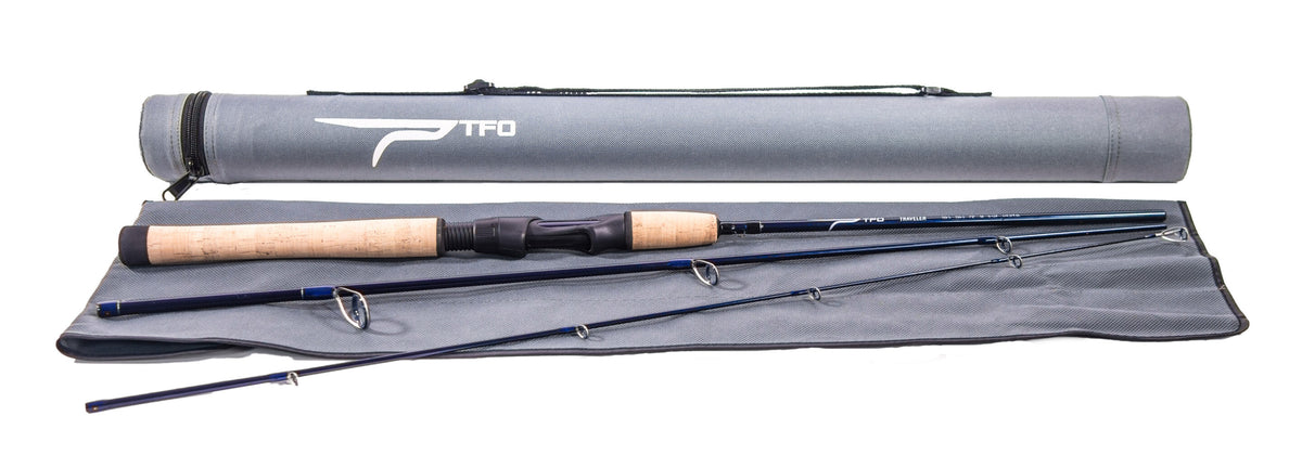 Temple Fork Outfitters 7FT Med-Heavy 3pc Traveler Spinning Rod w/ Case