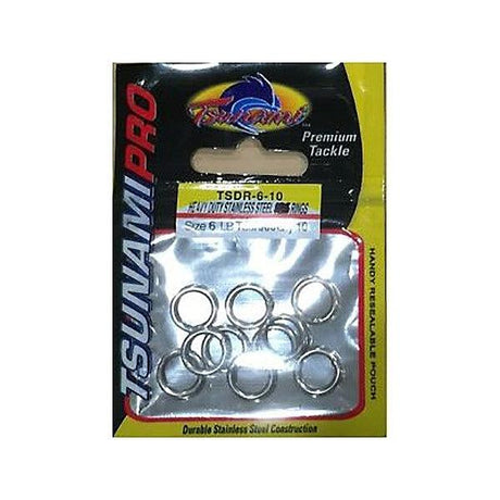 Tsunami Heavy Duty Stainless Steel Solid Ring - 10PK