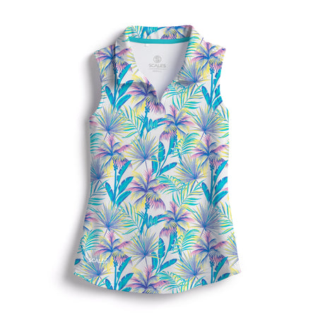 SCALES Palm City Womens Sleeveless Polo