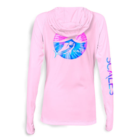 SCALES Tide Dye Flyer Womens Hooded Performance