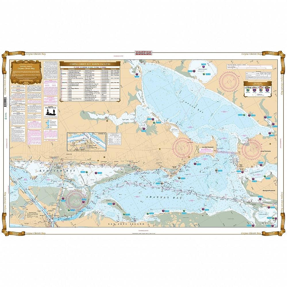 Waterproof Charts 112F Corpus Christi Fishing Inshore