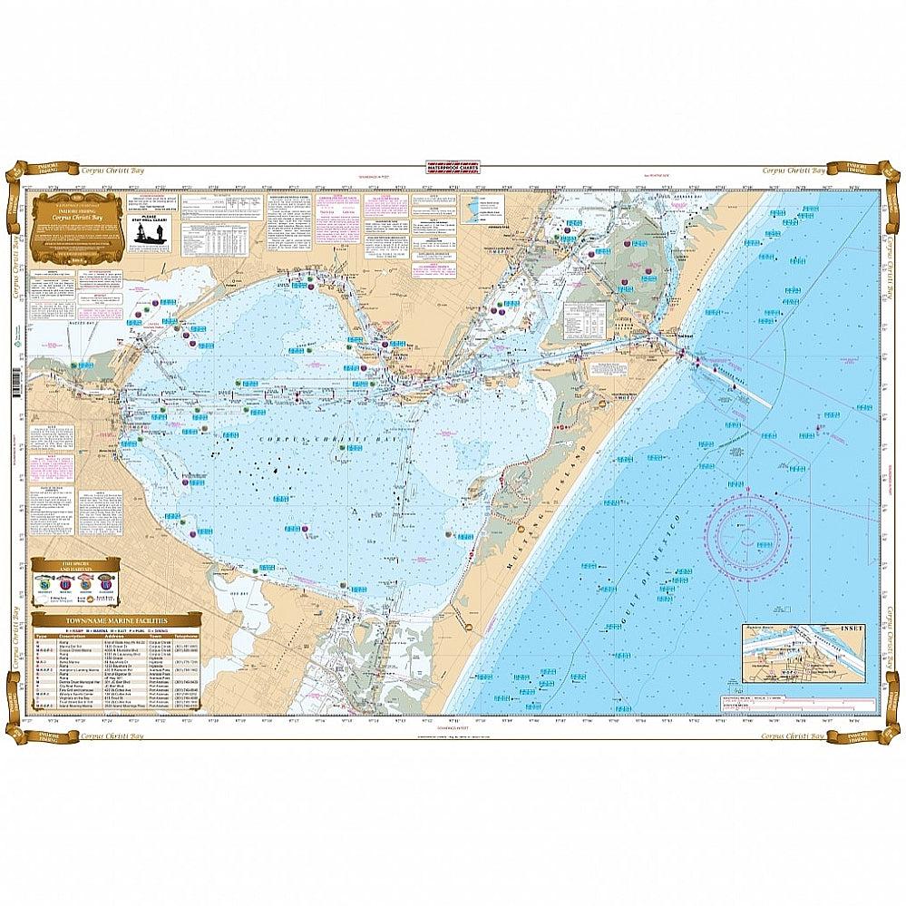 Waterproof Charts 112F Corpus Christi Fishing Inshore