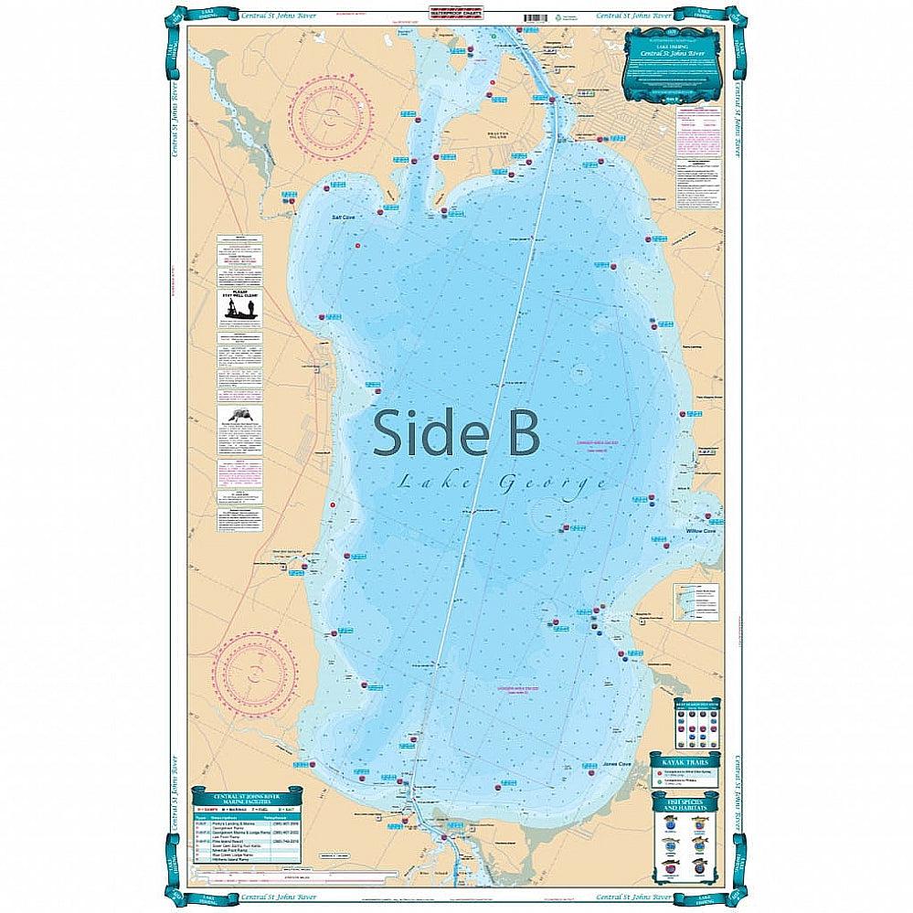 Waterproof Charts 137F Central St. Johns River Fishing Lake Fishing