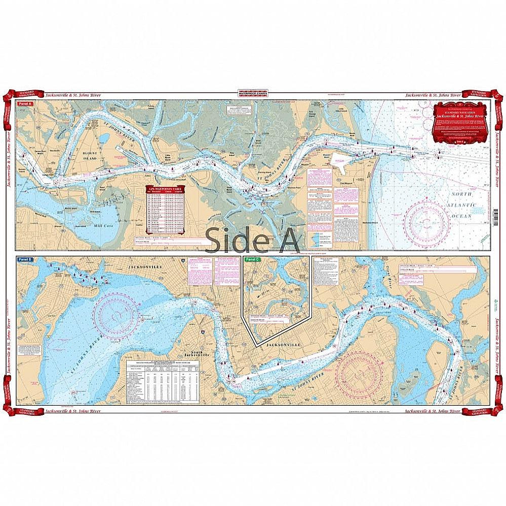 Waterproof Charts 37 Jacksonville & St. Johns River Standard Navigation