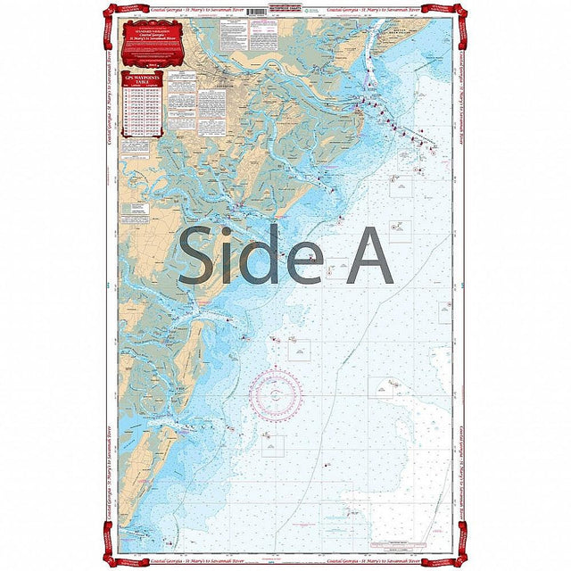 Waterproof Charts 92 St. Mary's to Savannah River Standard Navigation