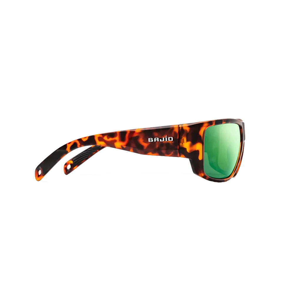 BAJIO Piedra Brown Tortoise Matte | Green Mirror Glass