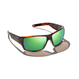 BAJIO Vega Brown Tortoise Matte | Green Mirror Glass