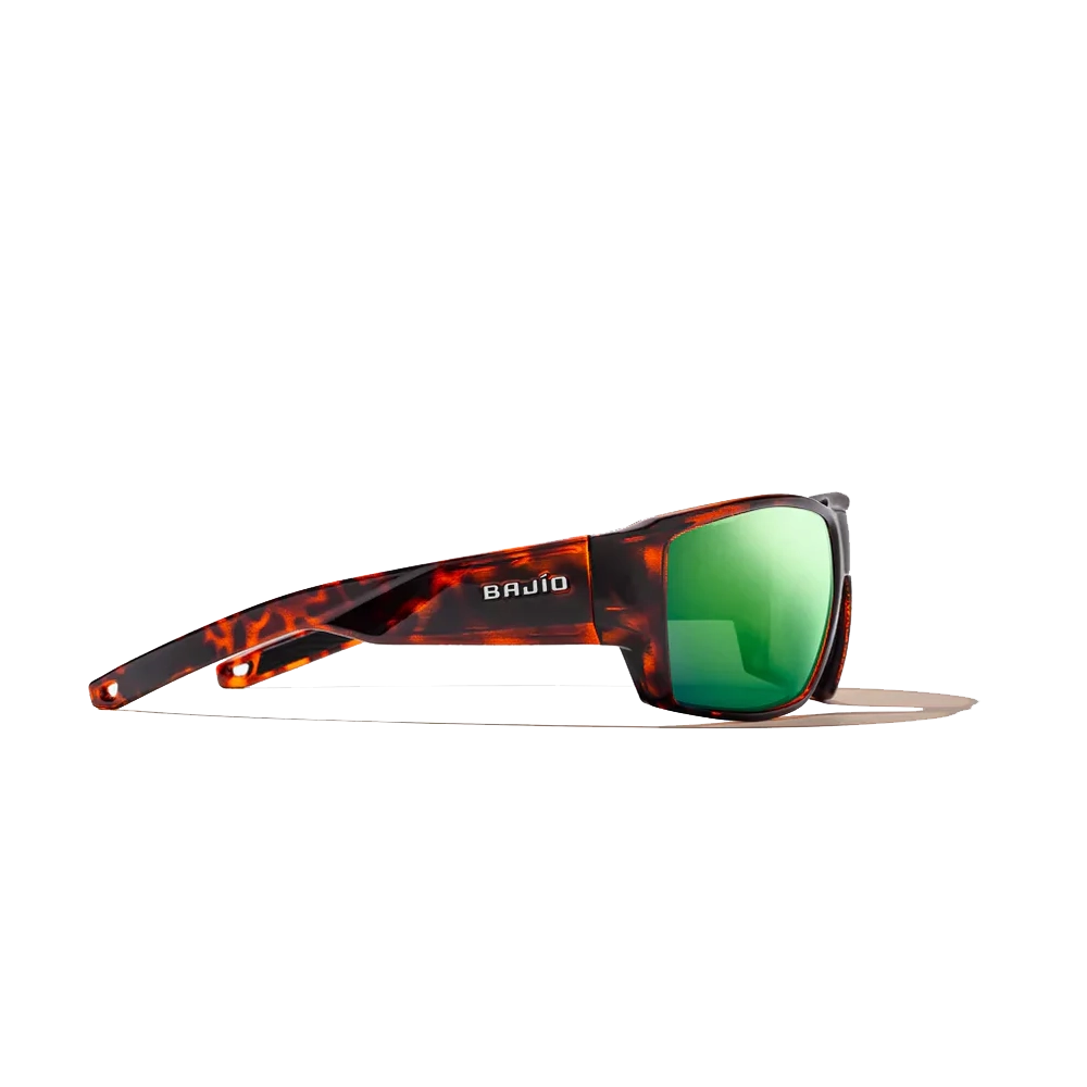 BAJIO Vega Brown Tortoise Matte | Green Mirror Glass