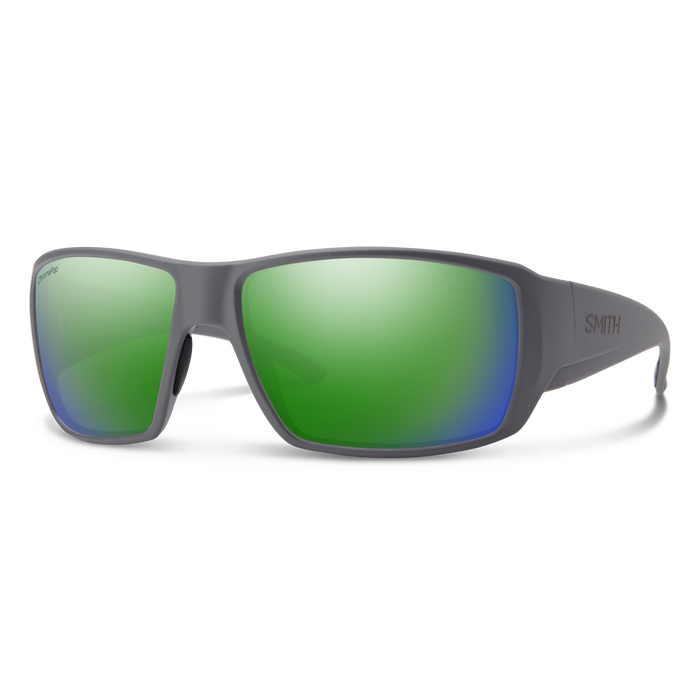 SMITH Guide&#39;s Choice Matte Cement | ChromaPop Glass Polarized Green Mirror