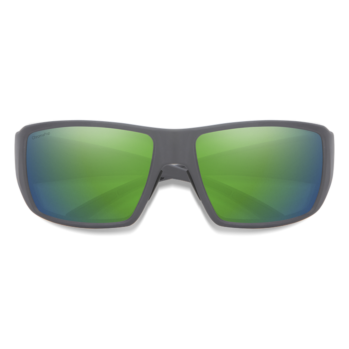 SMITH Guide&#39;s Choice Matte Cement | ChromaPop Glass Polarized Green Mirror