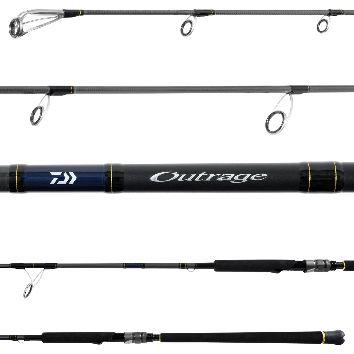 Daiwa Outrage 6FT6IN 50-100lb Jigging Spinning Rod - OTR66MHS