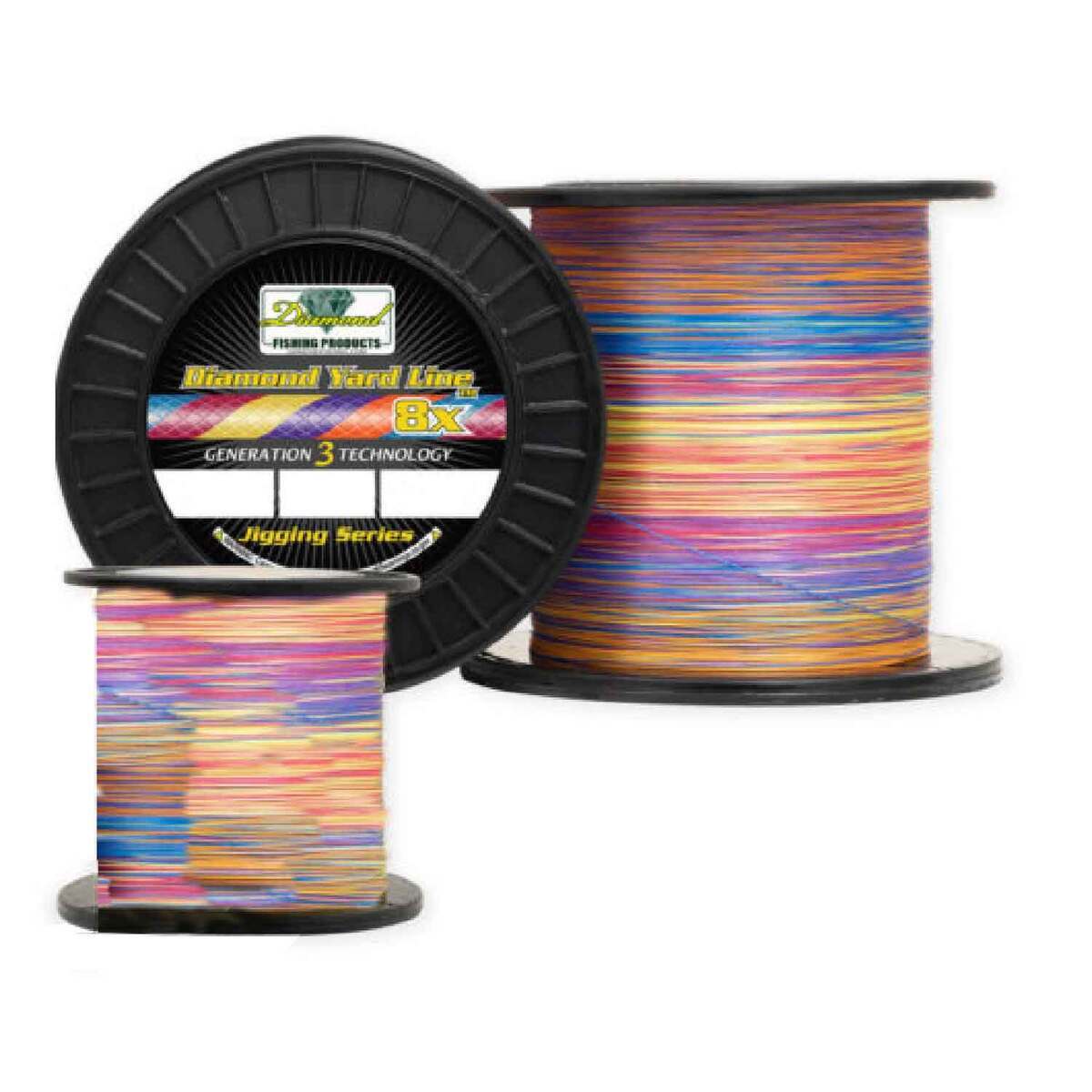 Diamond Yard Line Jigging Series 8X Solid Braided Line - 1500 Yards