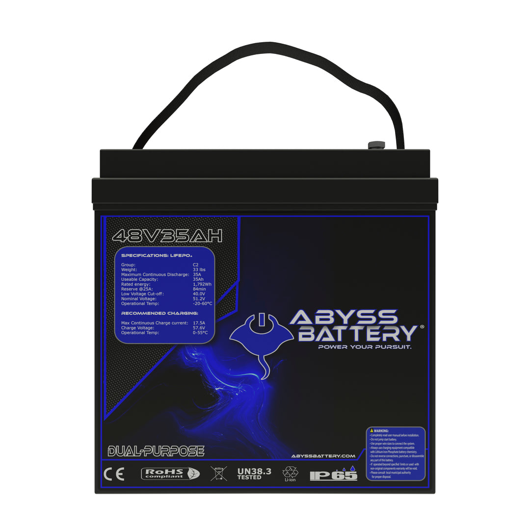 ABYSS 48V 35AH GC2 Lithium Golf Cart Battery