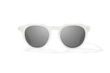 BAJIO Paraiso Sunglasses | White Glass Matte Frame/ Gray Polycarbonate Lenses