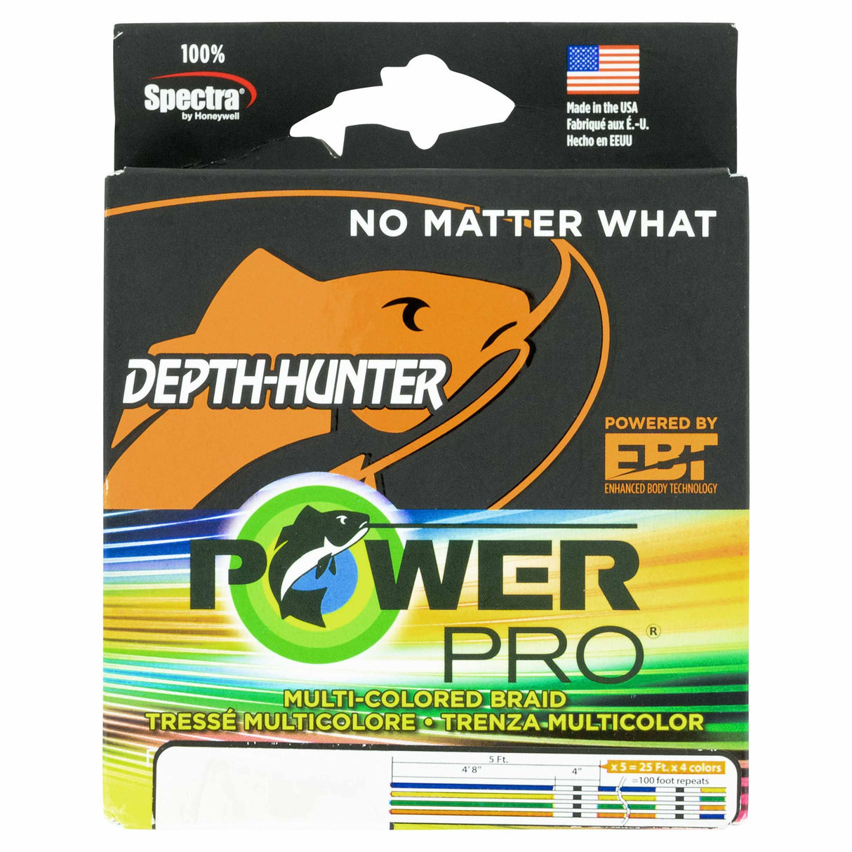 PowerPro Depth-Hunter Multi Colored Braid - 167yds