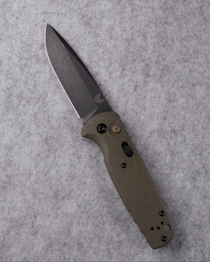 Benchmade 4300BK-02 CLA Folding Knife - OD Green G10