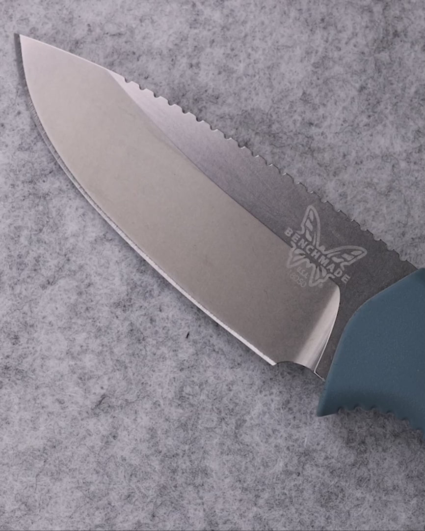 Benchmade Intersect- Depth Blue Santoprene- Drop-Point