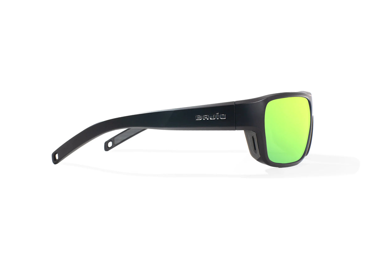 BAJIO Rigolets Green Mirror Lens - Black Matte Frame