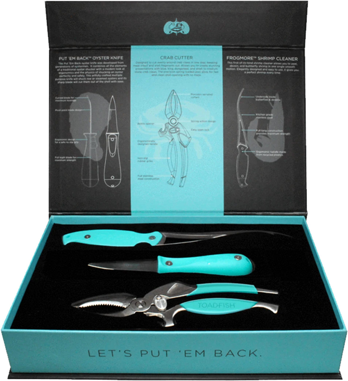 Toadfish Coastal Kitchen Collection - Oyster, Shrimp, Crab Tool Set