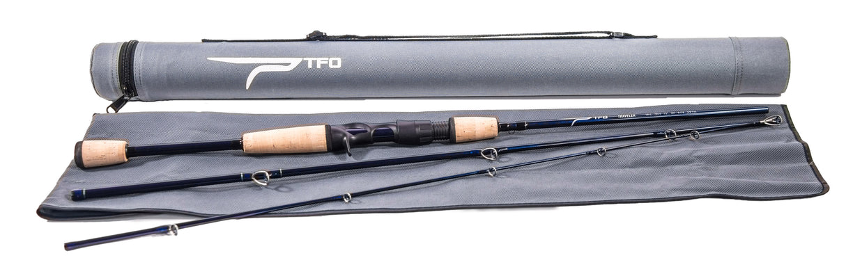 Temple Fork Outfitters 7FT Medium 3pc Traveler Spinning Rod w/ Case