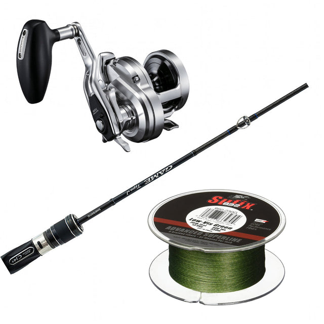 SHIMANO Game Type J 5FT6IN Heavy with SHIMANO Ocea Jigger 4000HG and SUFIX 832 BRAID 600 Yds Combo