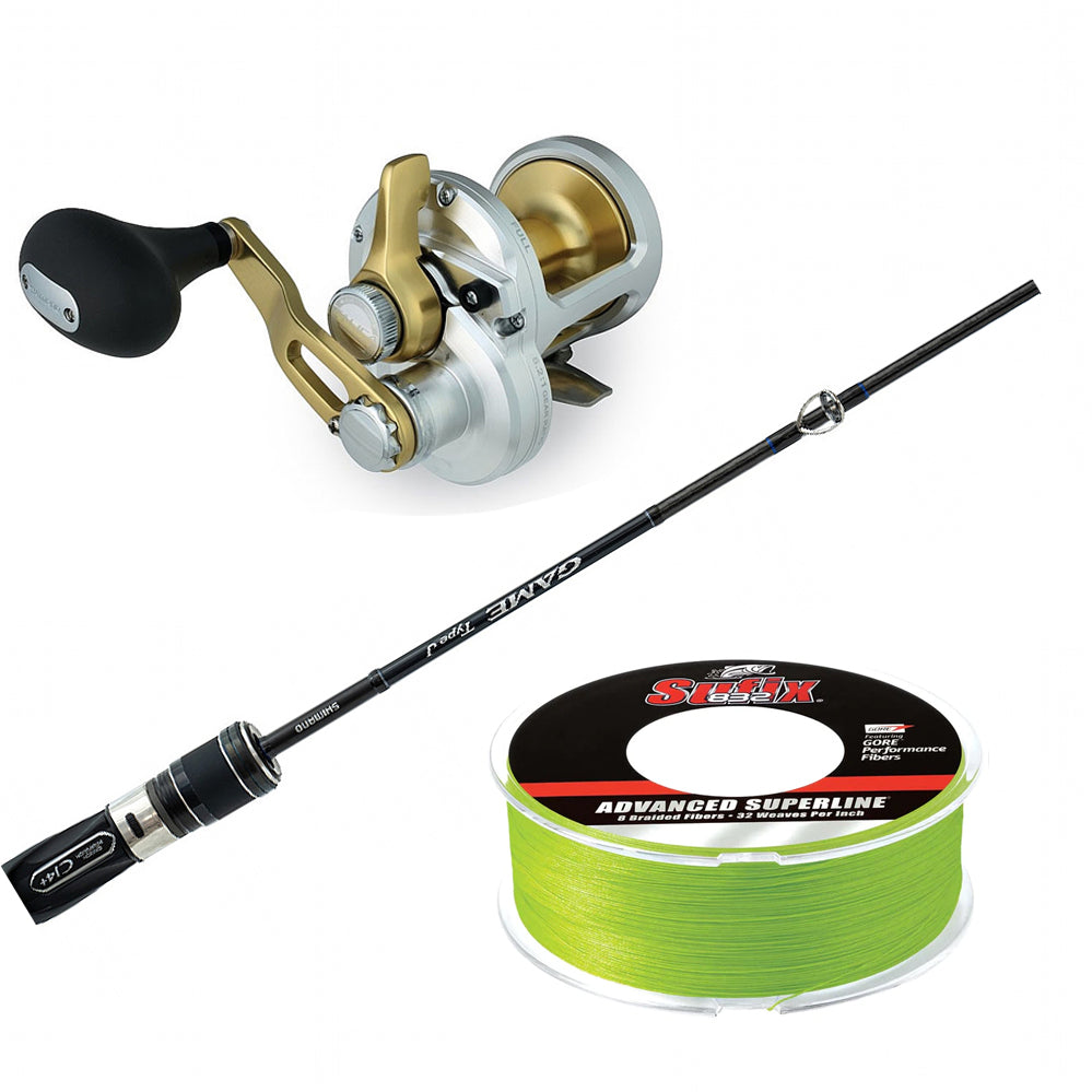 SHIMANO Game Type J 5FT6IN Heavy &amp; SHIMANO Talica LD 10 &amp; SUFIX 832 BRAID 600YDS Combo