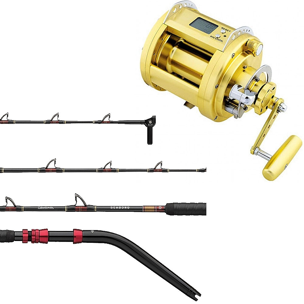 Daiwa Marine Power MP 3000 12 VOLT, Spooled with FREE Seaborg Dendoh Rod 56XH-DD