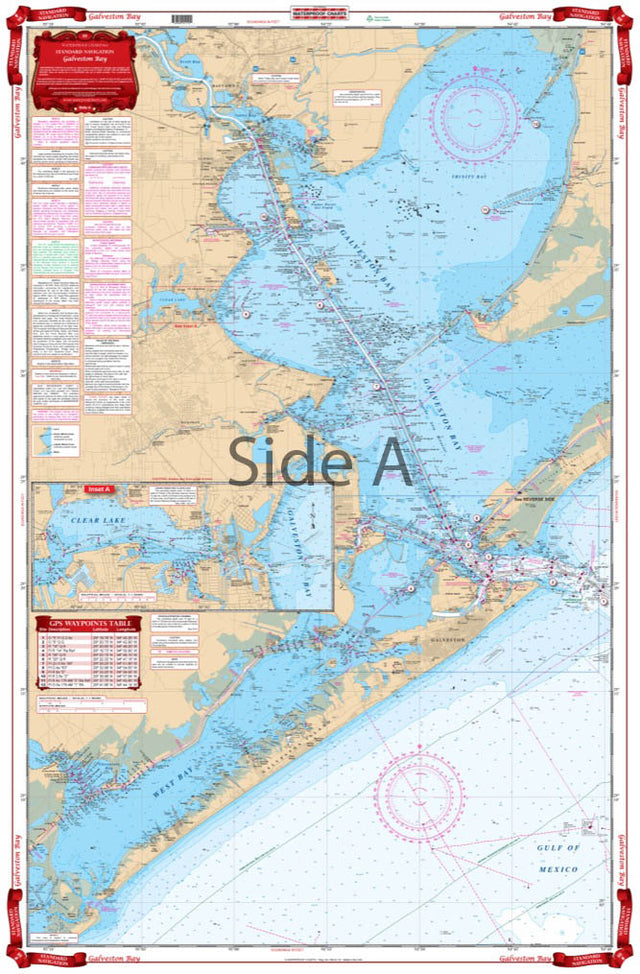 Waterproof Charts 111 Galveston Bay Standard Navigation