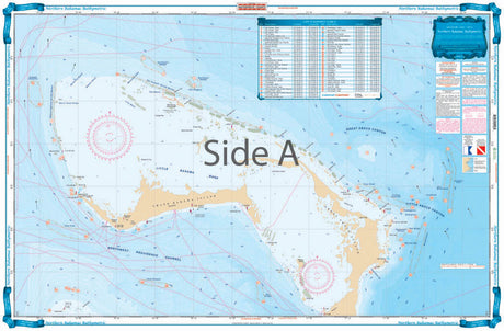 Waterproof Charts 120F Northern Bahamas Bathymetric Fishing