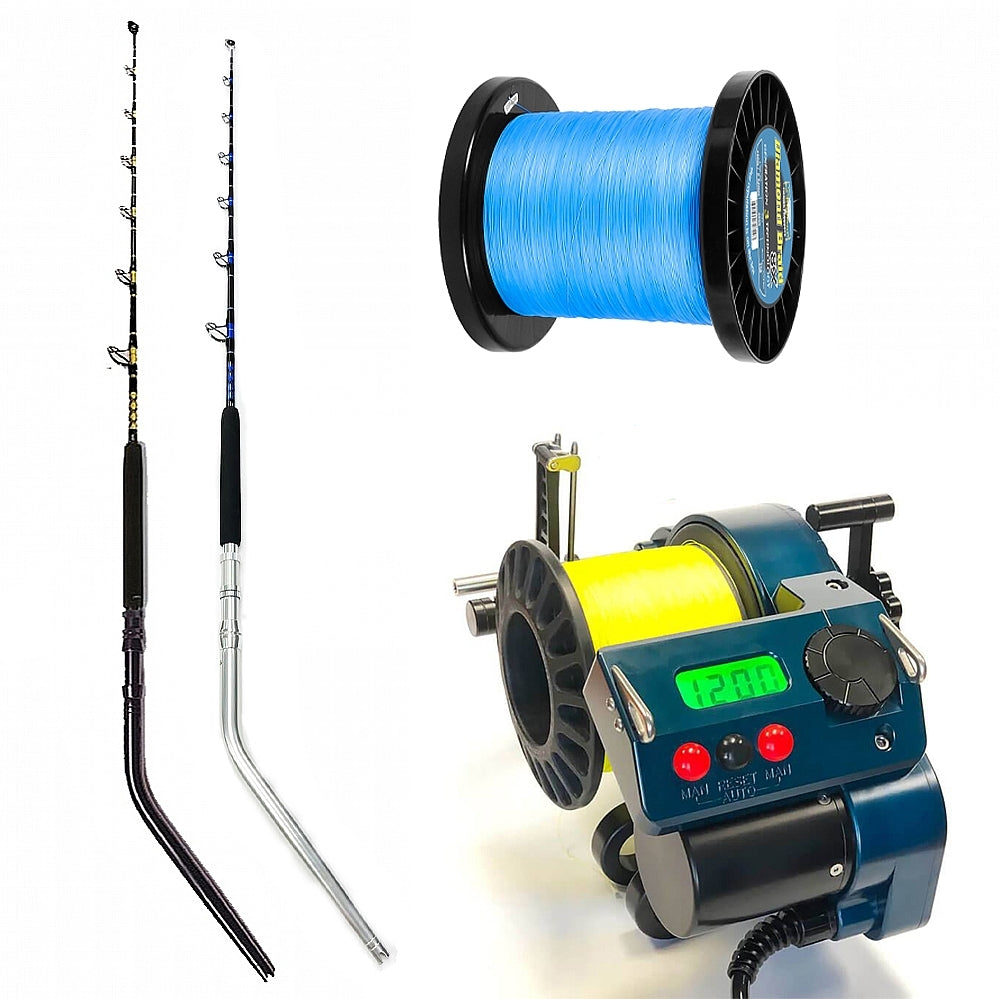 LP SV-1200 Variable Speed Billet Blue with Chaos SW 80-100 Rod and Diamond  Braid 8X Combo from LINDGREN-PITMAN/CHAOS - CHAOS Fishing