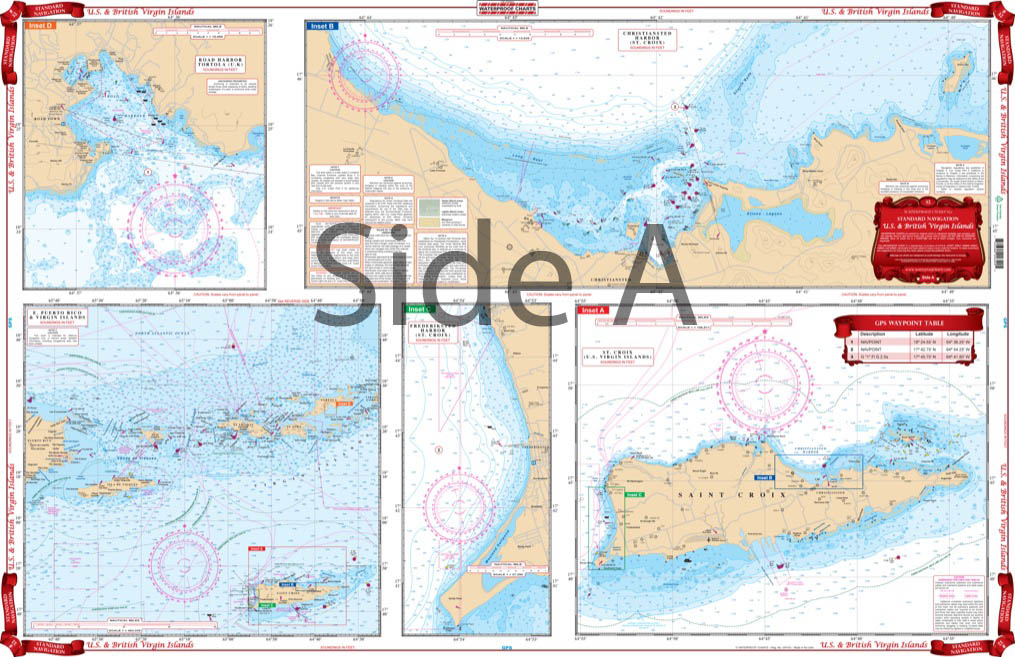 Waterproof Charts 32 US & British Virgin Islands Standard Navigation
