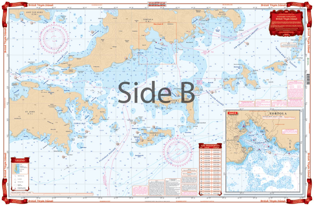 Waterproof Charts 32B British Virgin Islands Standard Navigation