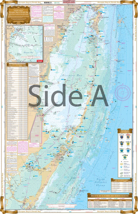 Waterproof Charts 33F Biscayne Bay to Florida Bay Fishing Inshore