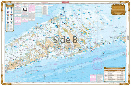 Waterproof Charts 34F Florida Middle Keys Fishing Inshore