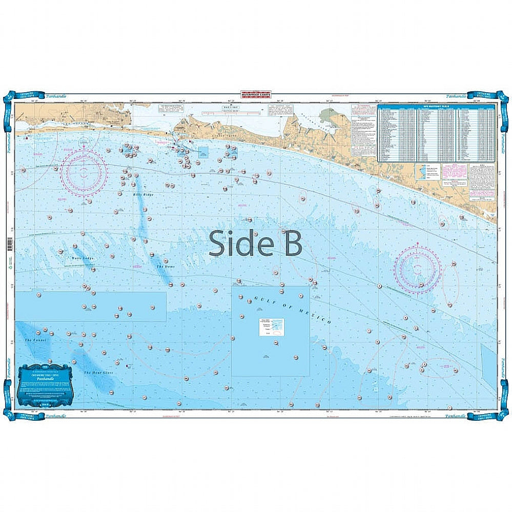 Waterproof Charts 90F Panhandle Fishing Offshore Fish & Drive Chart