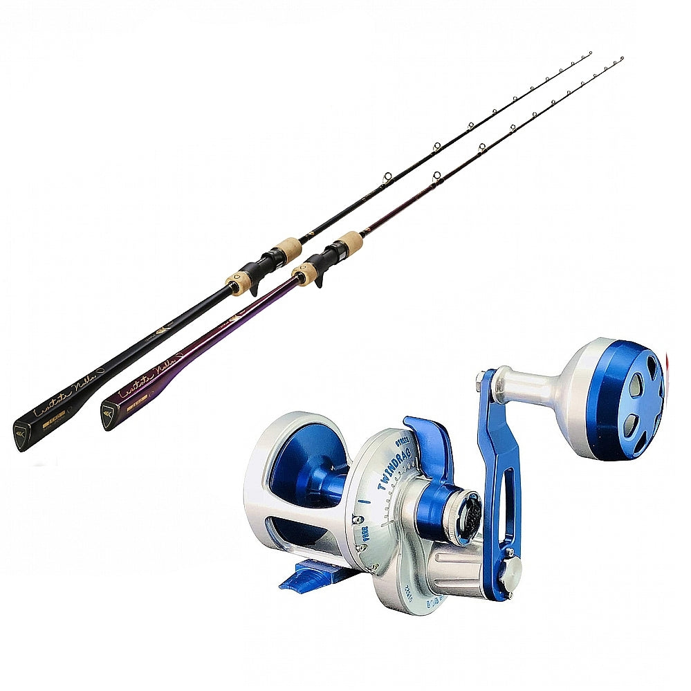 50% OFF Temple Reef Levitate Rod with purchase of Accurate Valiant BV-500N Right Silver Blue Spooled with Braid