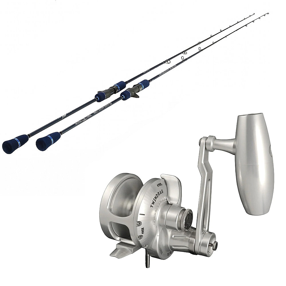 Buy Accurate Valiant 2SPD Slow Pitch Jigging Reel 500NL - Silver Get Temple Reef Elevate Rod FREE