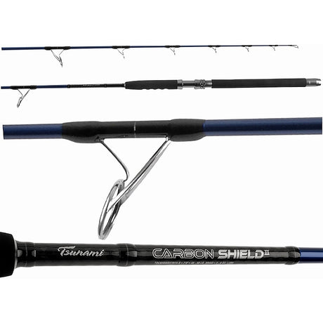 Tsunami Carbon Shield II Boat Spin Rod SII701H - Blue