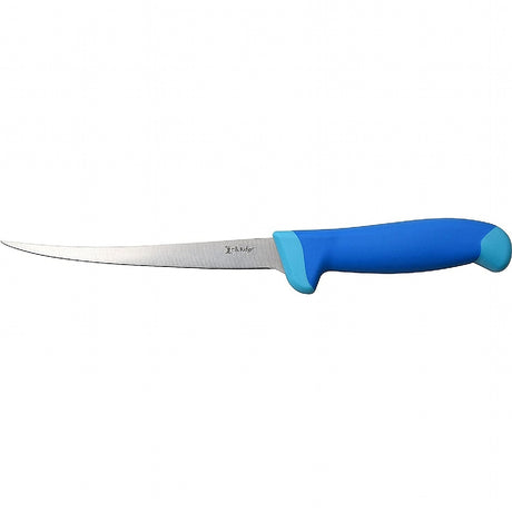 Elk Ridge Fillet Knife with Blue Rubberized Nylon Handle ER-200-05F