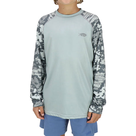 AFTCO Youth Tactical Camo Long Sleeve Performance Shirt