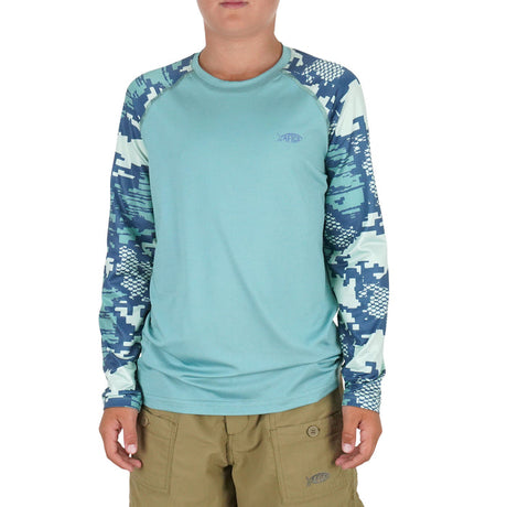 AFTCO Youth Tactical Camo Long Sleeve Performance Shirt