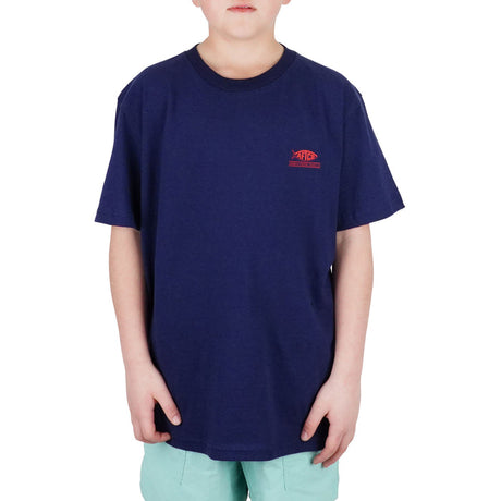 AFTCO Youth Jigfish Americana Short Sleeve T-Shirt