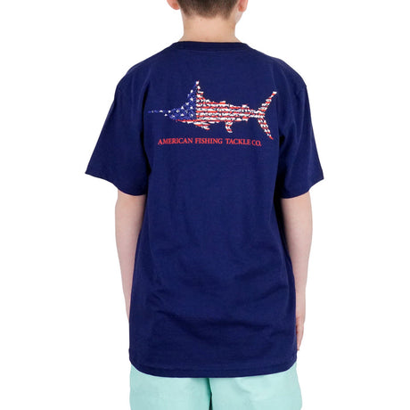 AFTCO Youth Jigfish Americana Short Sleeve T-Shirt