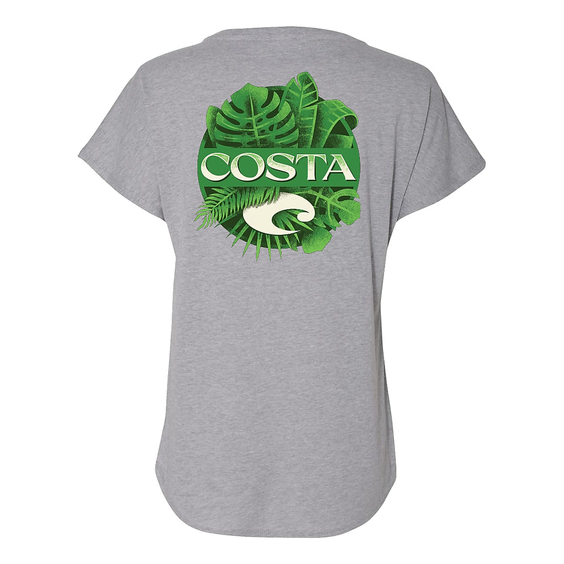 Costa Women's Overgrowth Short Sleeve T-Shirt Grey Heather Size Medium | Cotton/Polyester | Chaos Fishing