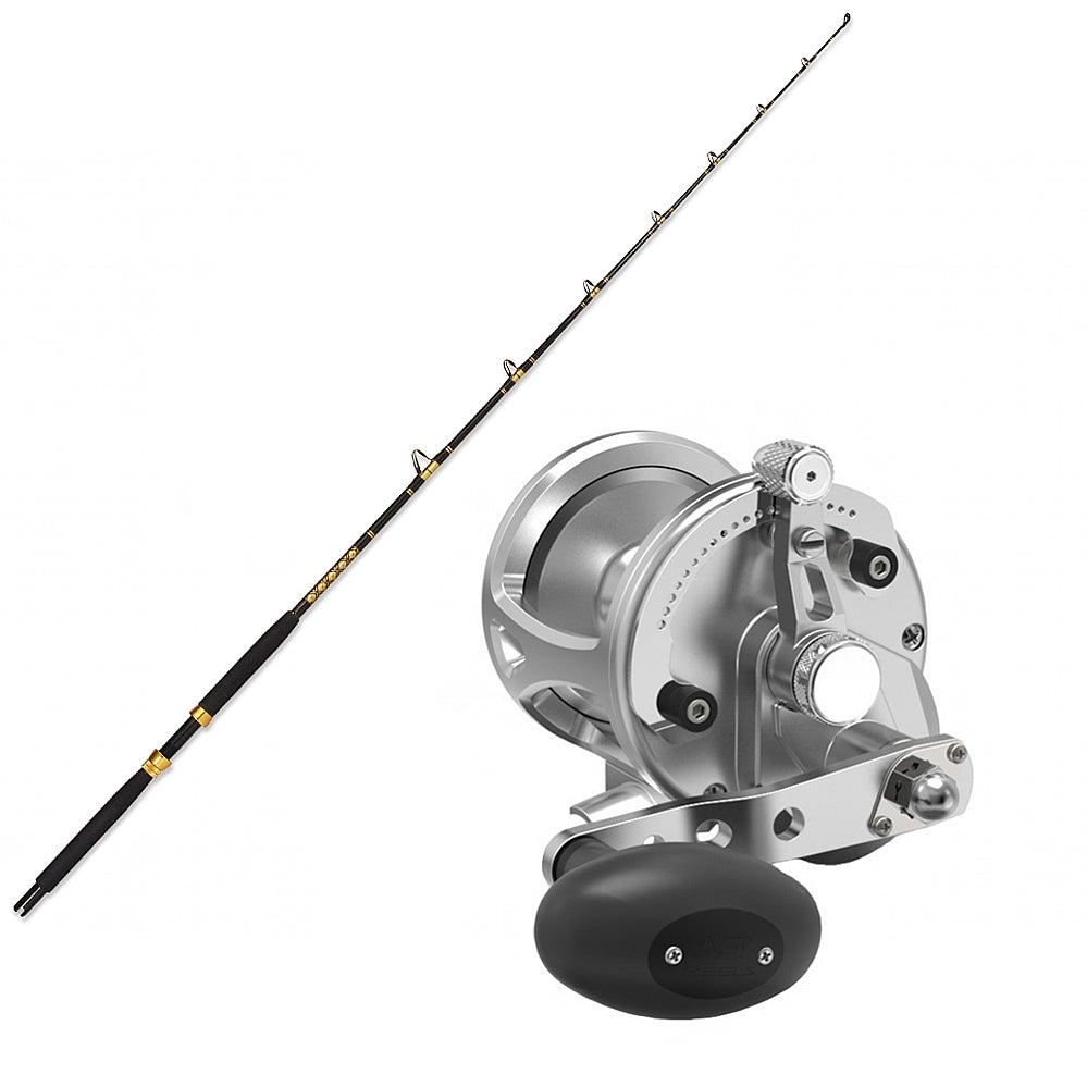 Avet LX G2 6.0 Silver Left Hand with CHAOS KC 20-40 7'0" Composite Gold Trolling-Conventional Combo