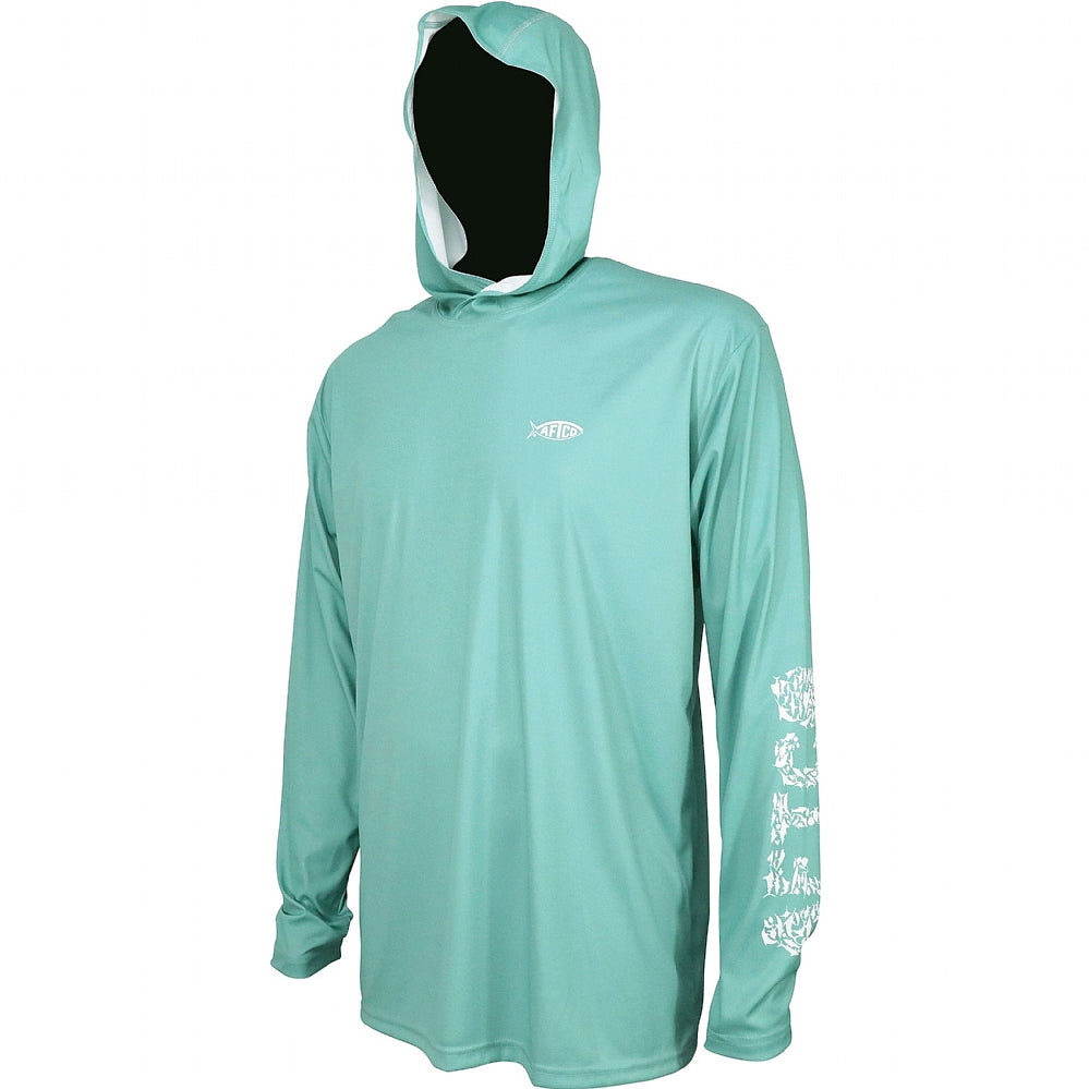 AFTCO Jigfish Hooded Performance Long Sleeve Shirt