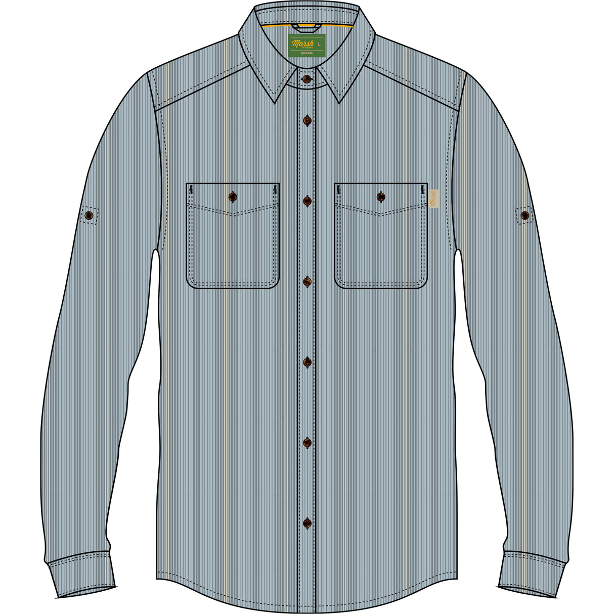 Marsh Wear Westerly Flannel Long Sleeve Button up Shirt